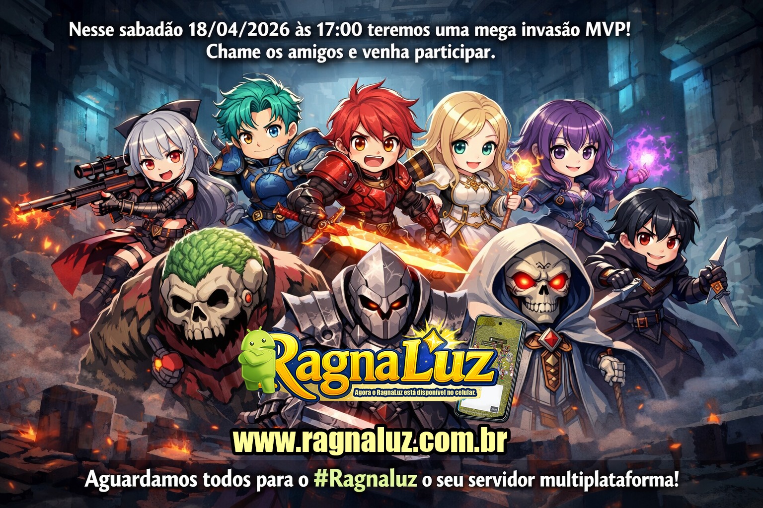 Invasão mvp nesse sábado 18/04/2026 ás 17:00